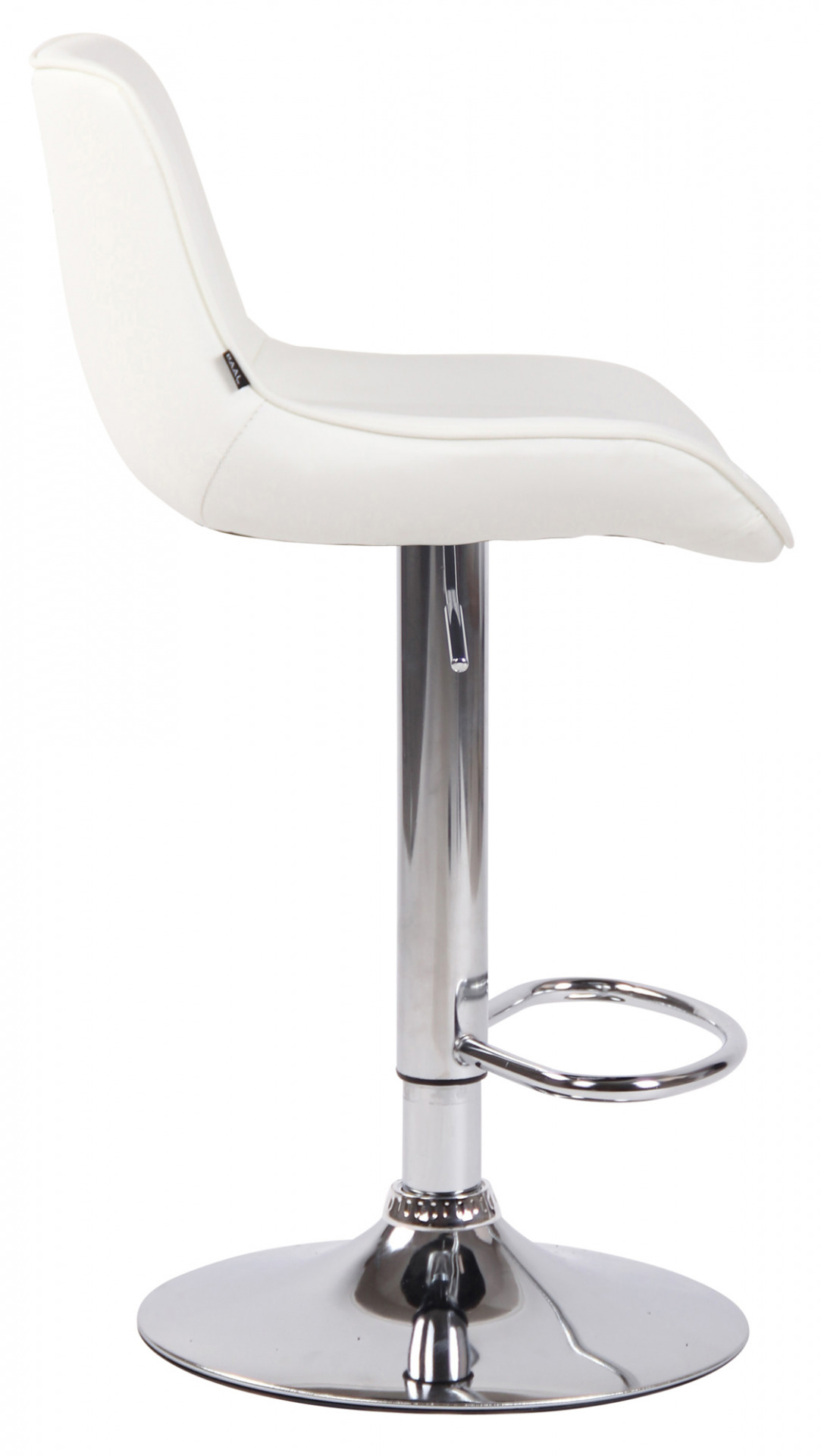 2er Set Barhocker Lentini Kunstleder chrom, weiß