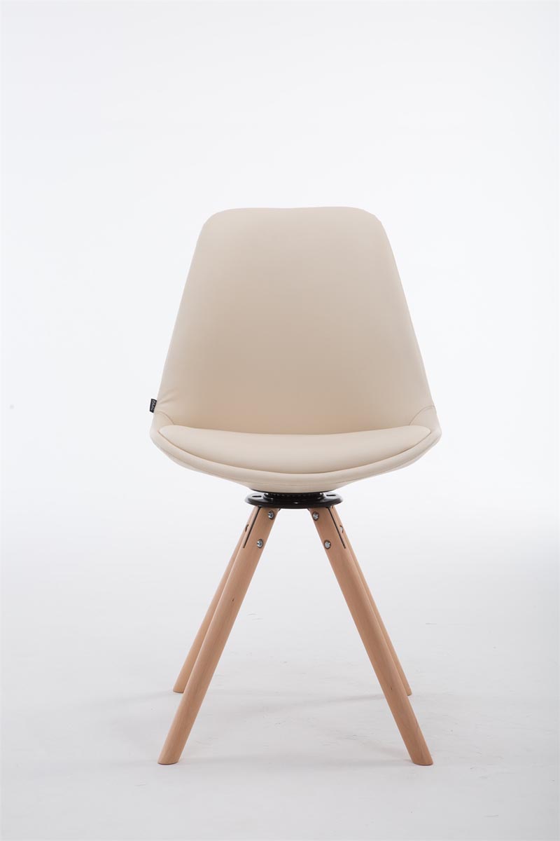 Besucherstuhl Calais Drehbar Natura Rund, creme