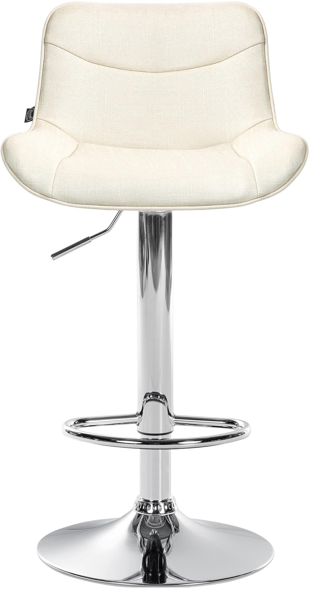 2er Set Barhocker Vonore Stoff chrom, creme