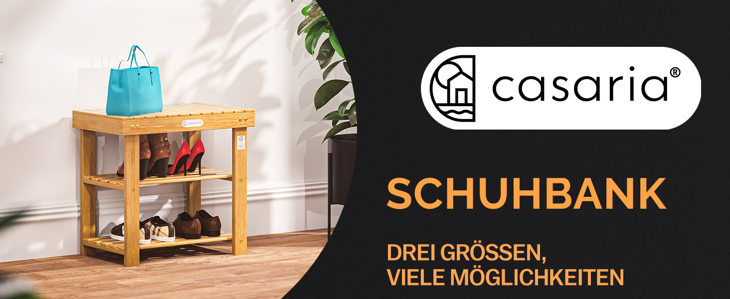 Schuhregal 2in1 Akazienholz FSC®-zertifiziert 50x33x46cm