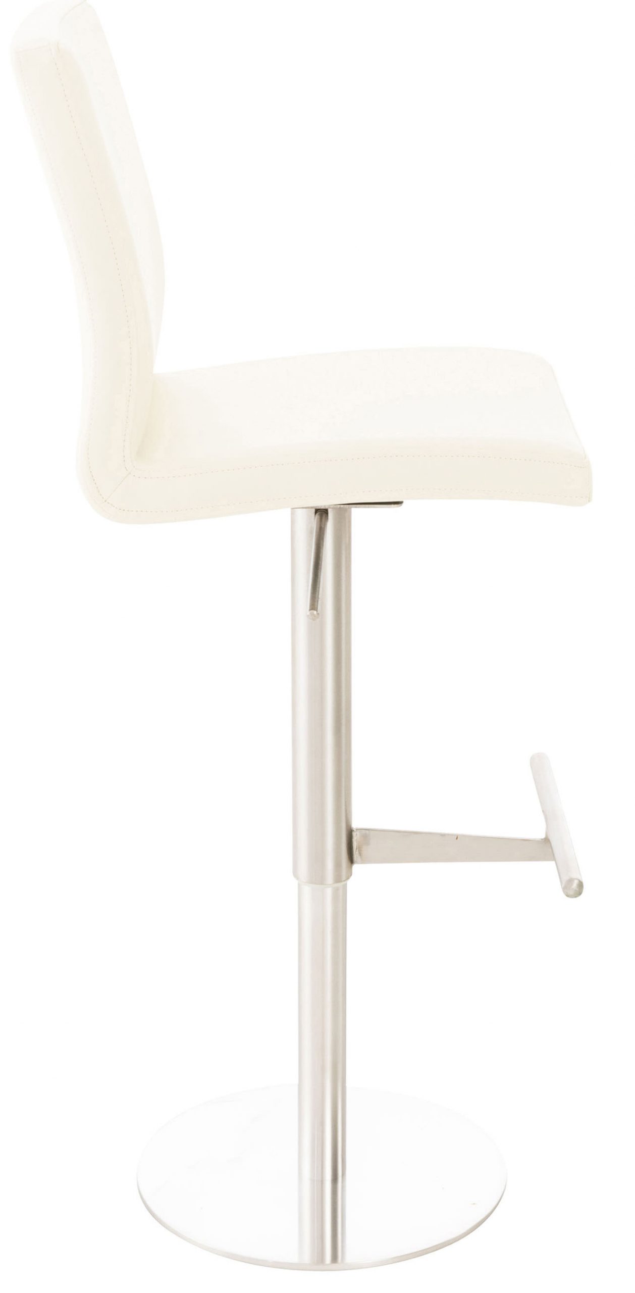 Barhocker Cadiz Kunstleder edelstahl, creme