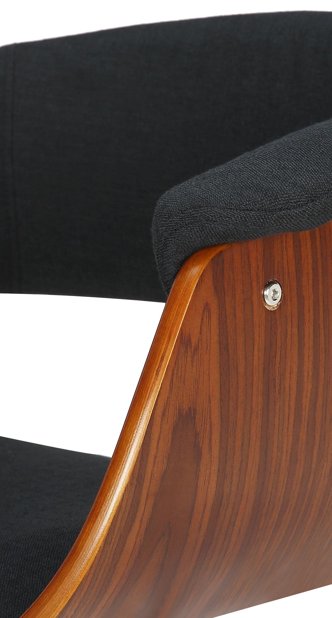 Barhocker Vestal Stoff, walnuss/schwarz