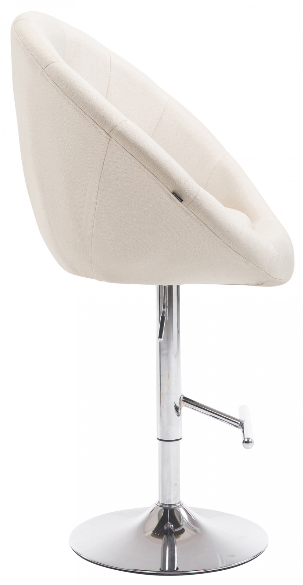 Barhocker London V2 Stoff chrom, creme