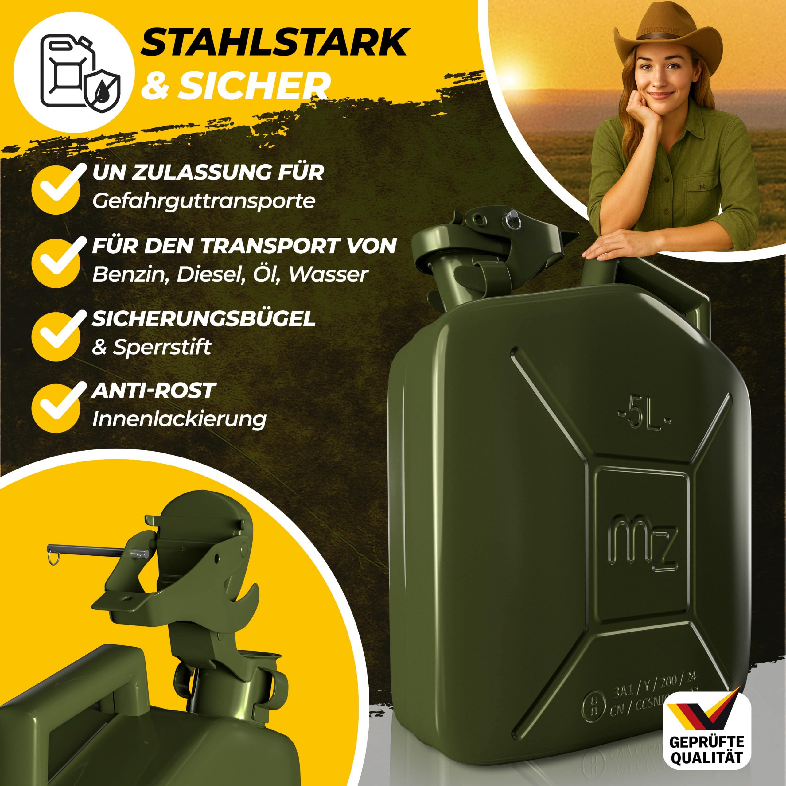 Metallkanister Grün 5 Liter