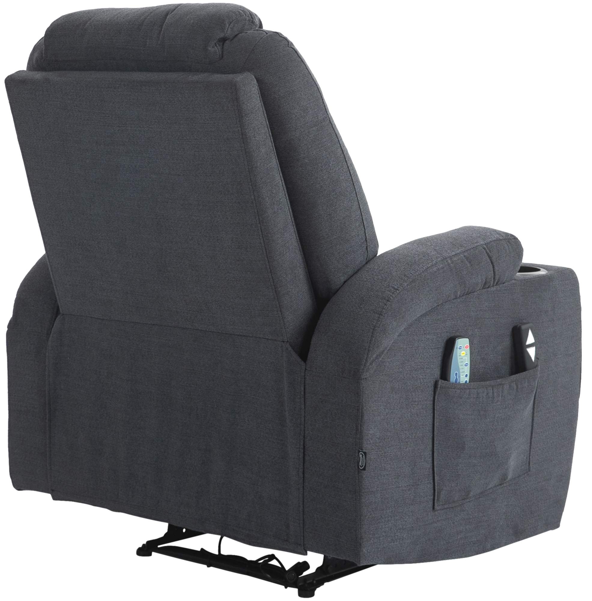 Sessel Hepler mit Massagefunktion Stoff, dunkelgrau