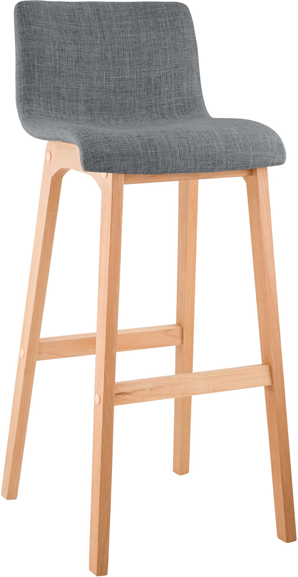 Barhocker Hoover Stoff Natura, hellgrau
