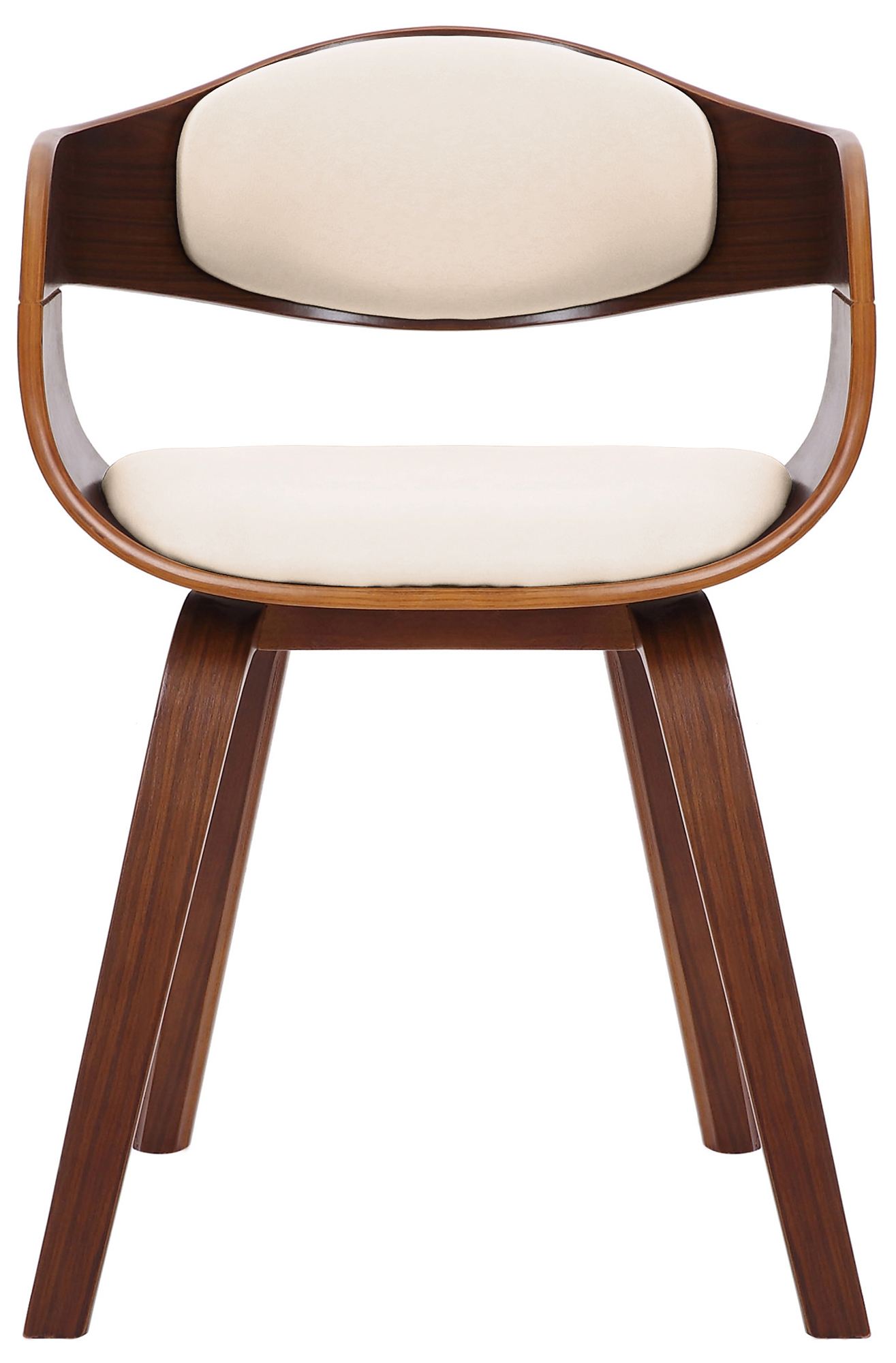 Besucherstuhl Kingston, walnuss/creme