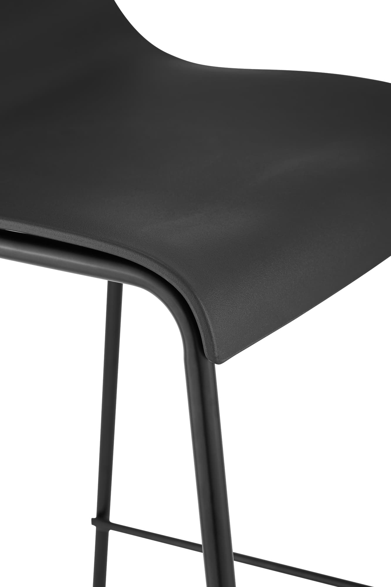 Barhocker Hoover 4-Fuß Gestell schwarz, schwarz