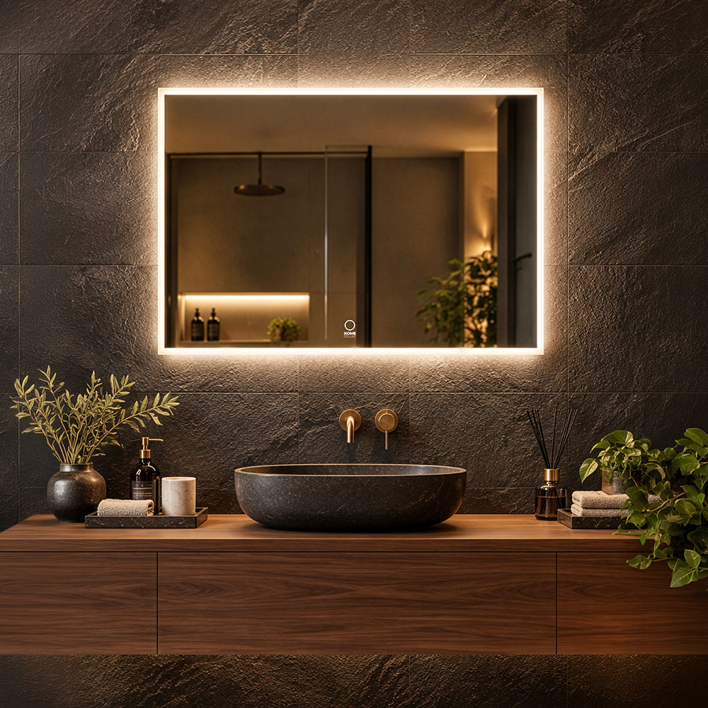 LED-Spiegel Rechteckig NOLA – 80 x 60 cm