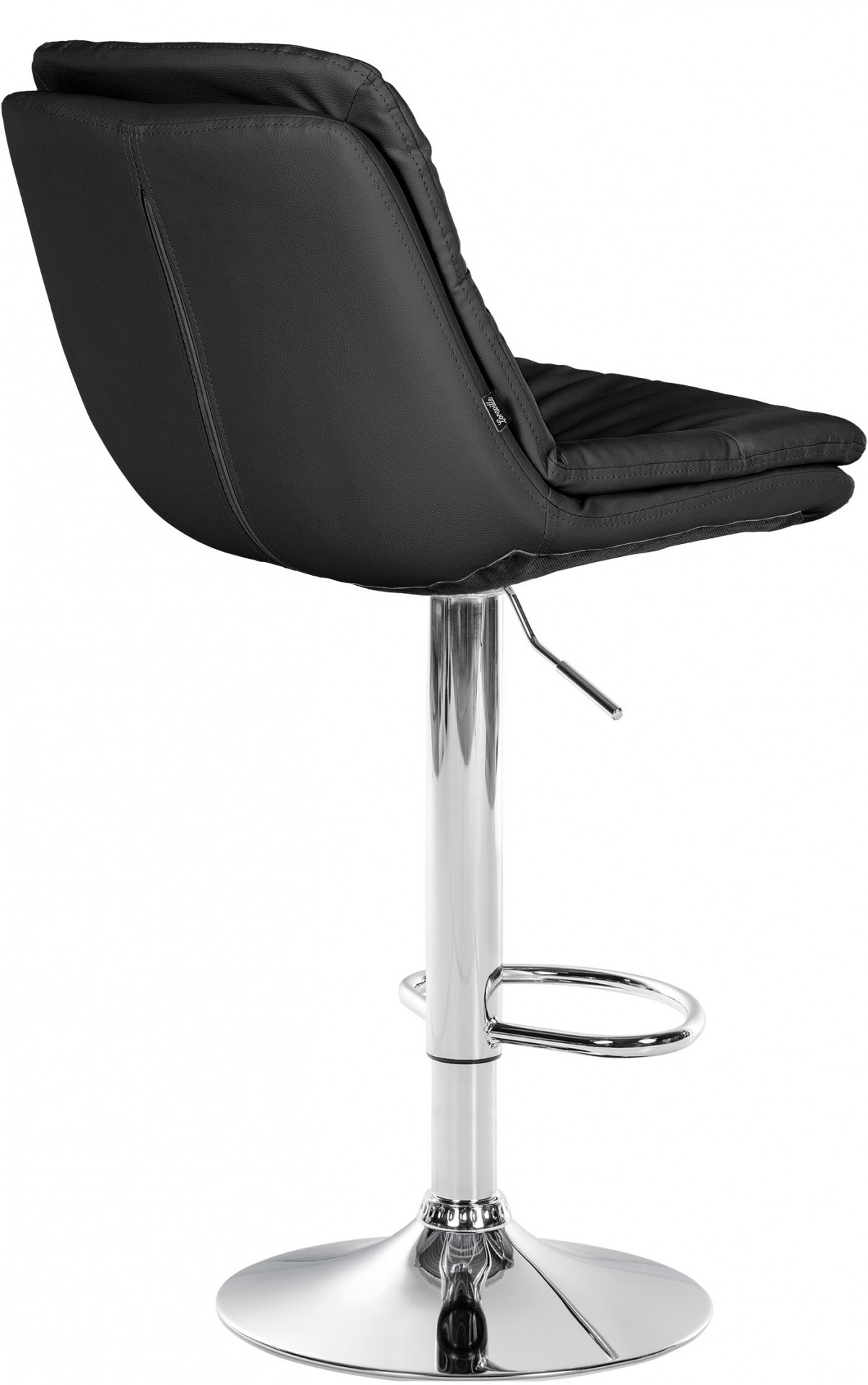 Barhocker Laurel Kunstleder chrom, schwarz