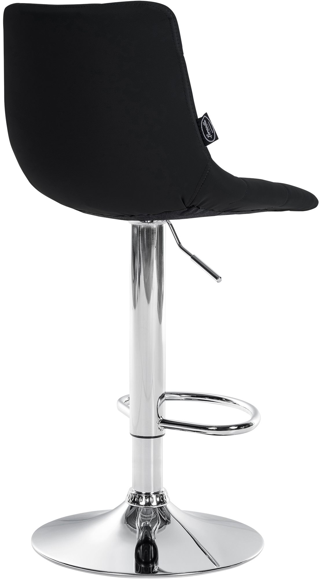 2er Set Barhocker Jerry Kunstleder chrom, schwarz