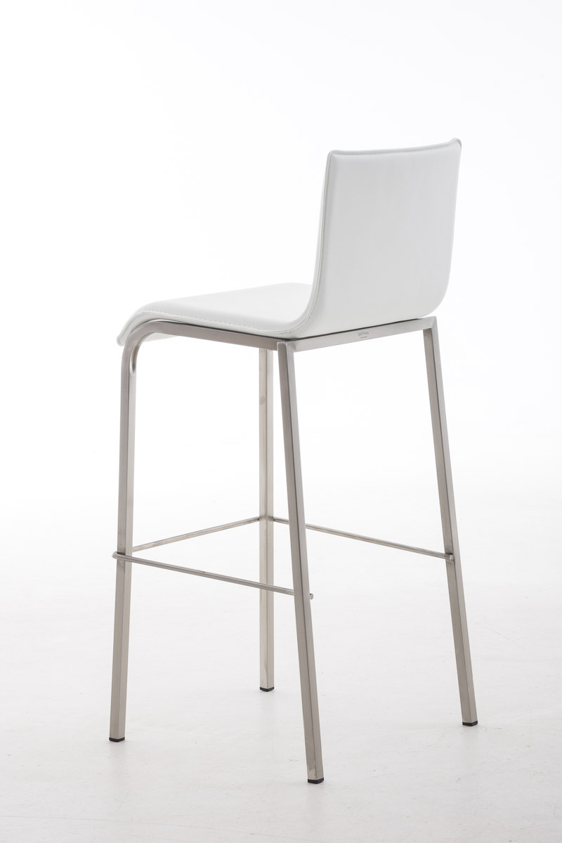 Barhocker Avola Leder Flach E78, weiß