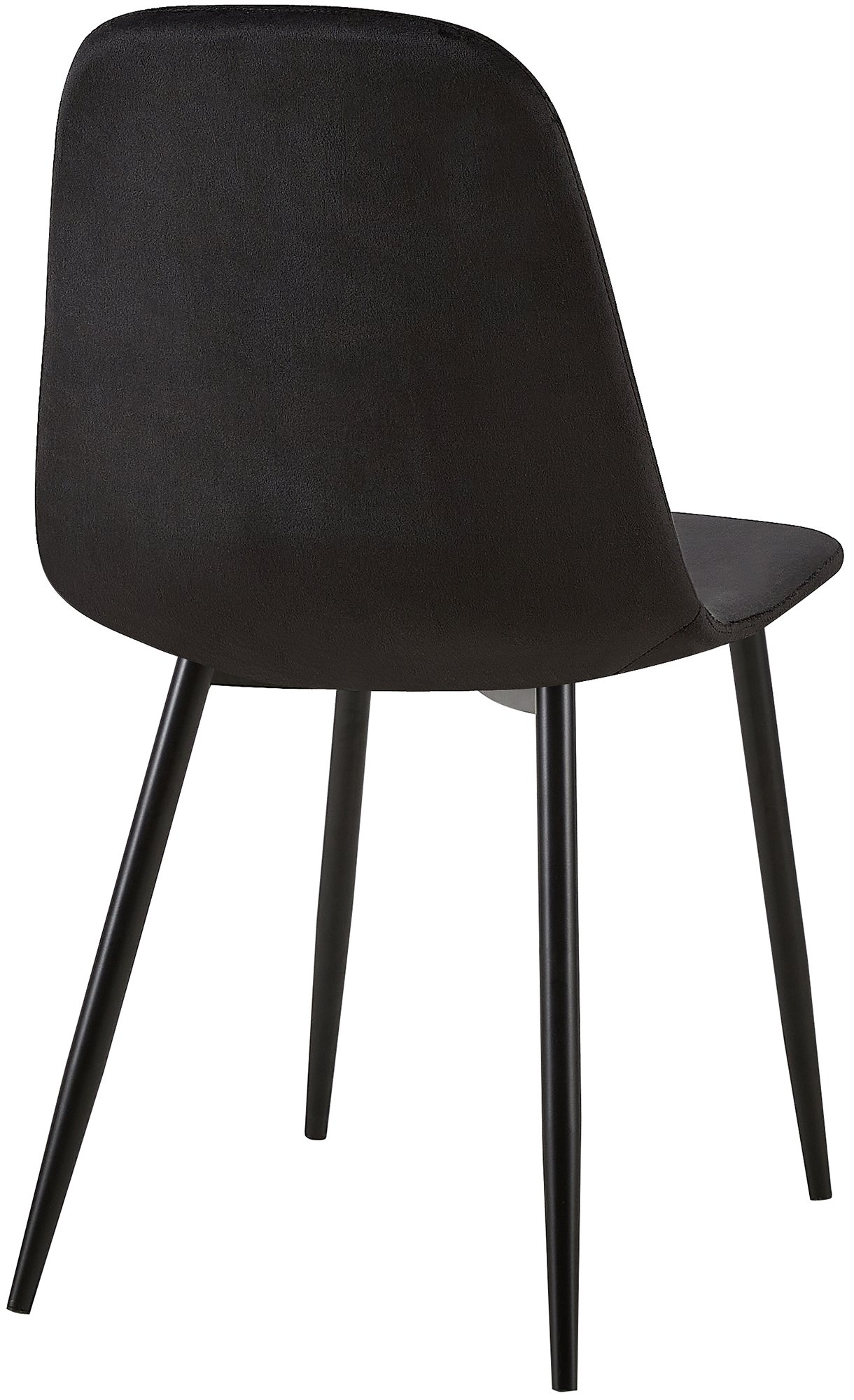 4er Set Stühle Giverny Samt, schwarz
