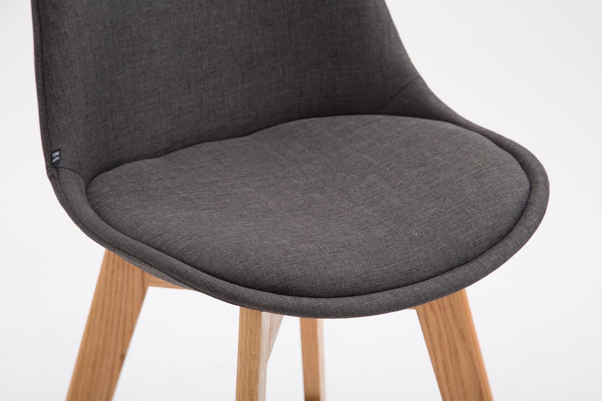 Barhocker Metz Stoff Natura, dunkelgrau