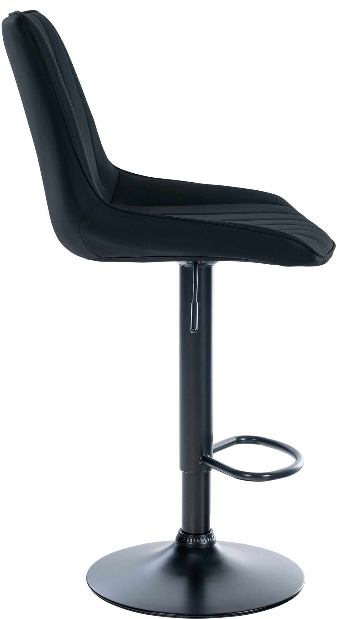 Barhocker Toni Kunstleder schwarz, schwarz