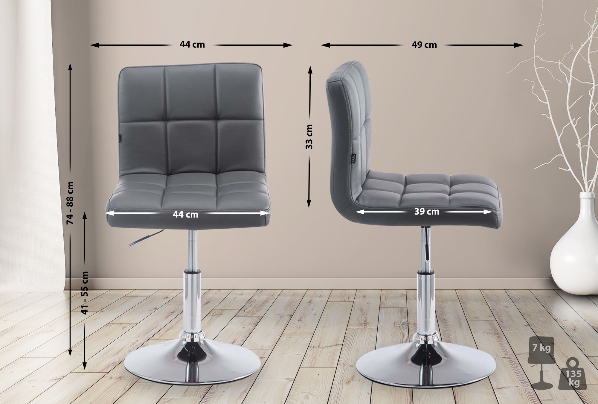 Palma Lounger V2, grau