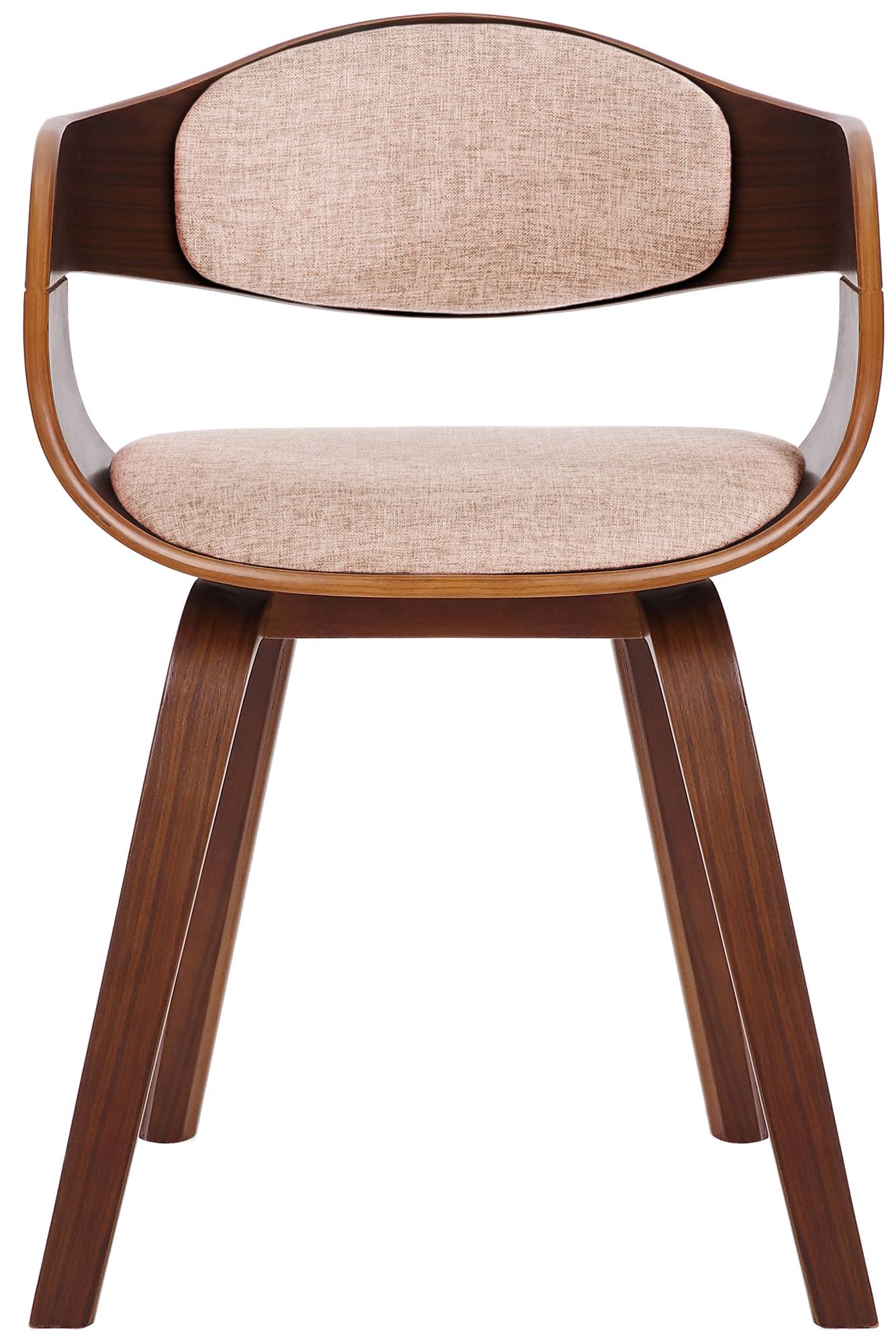2er Set Stühle Kingston Stoff, walnuss/creme