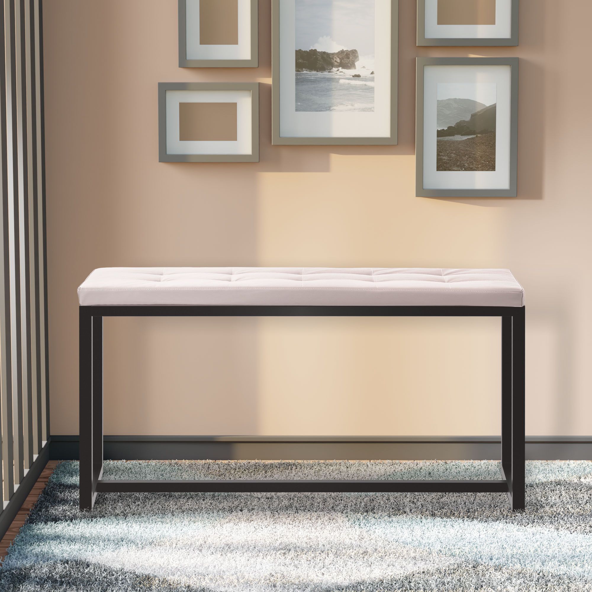 Sitzbank Barci B Kunstleder, grau