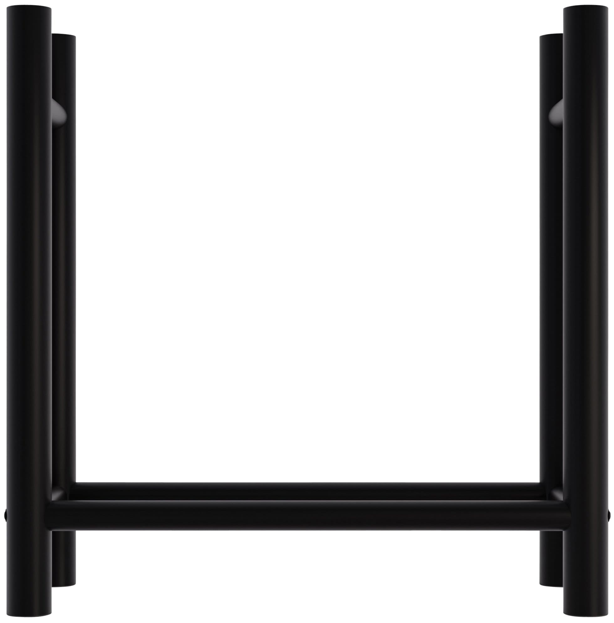 Kaminholzständer Medya rund 30x80x80 cm, schwarz