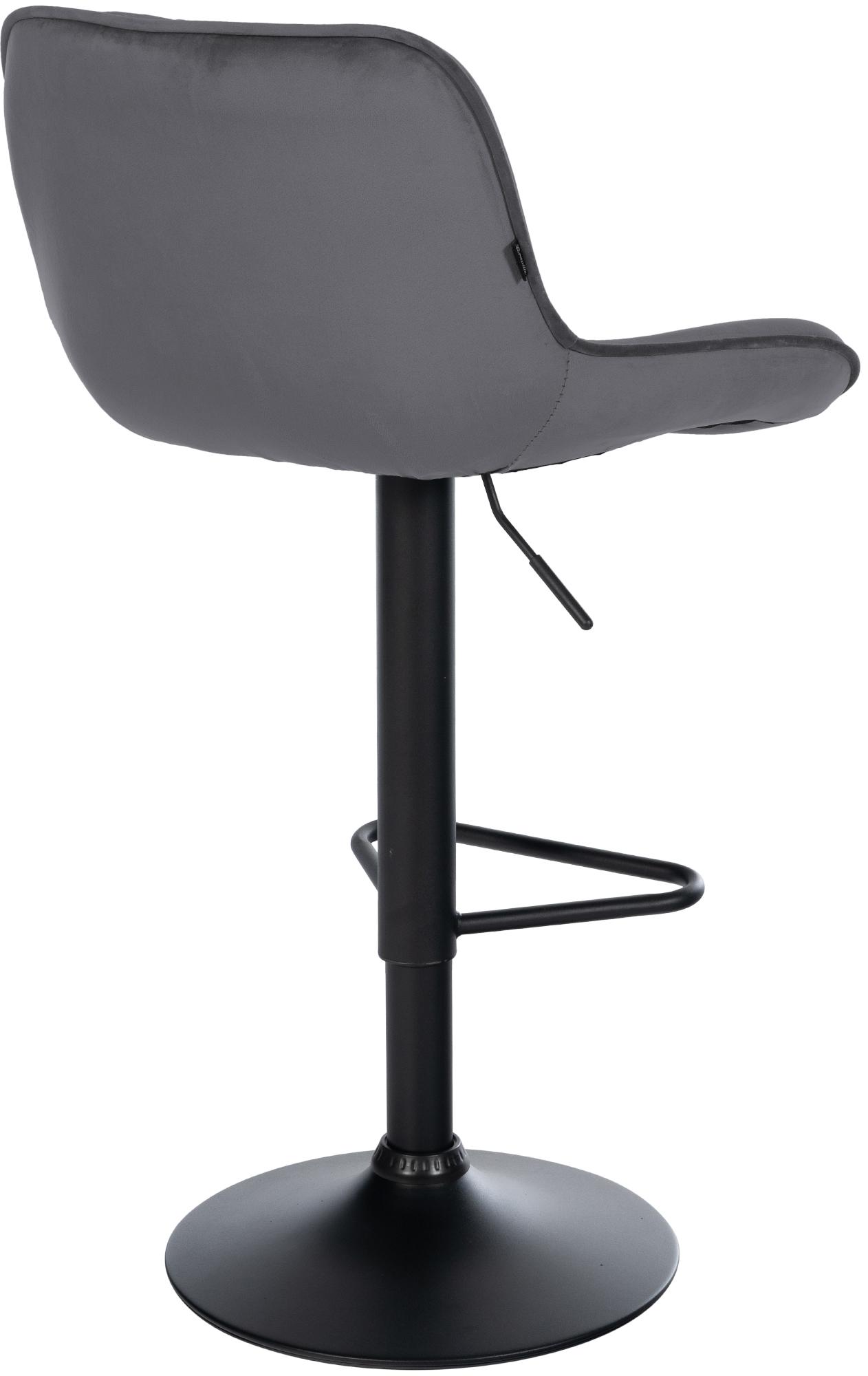 Barhocker Kasson Samt, dunkelgrau