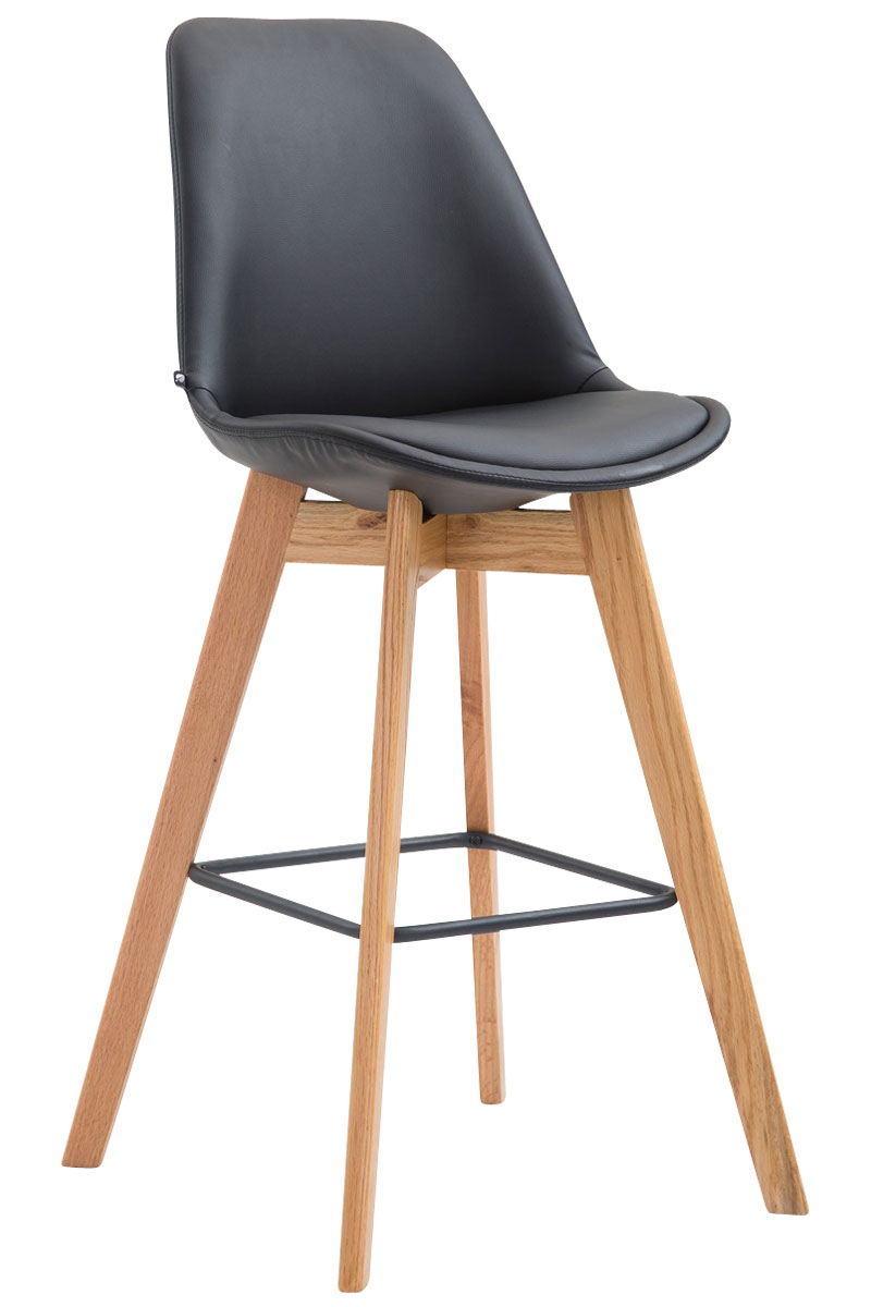 Barhocker Metz Kunstleder Natura, schwarz