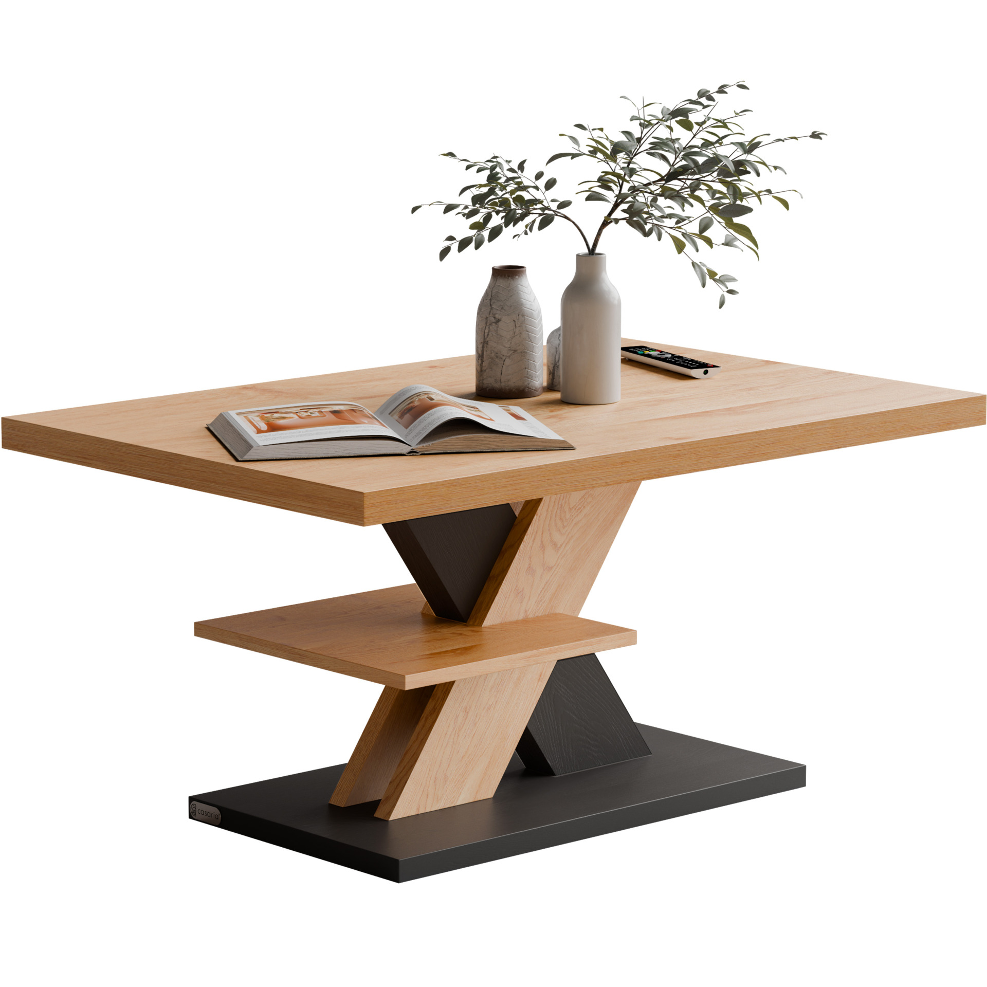 Couchtisch Detroit Holz/Grau 90x60x45cm