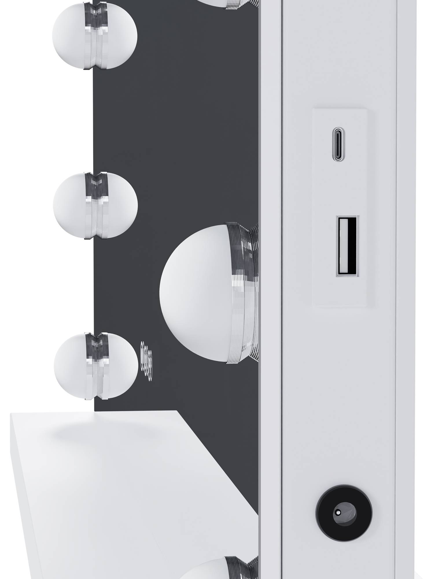 Schminkspiegel Norlina mit Bluetooth, weiß