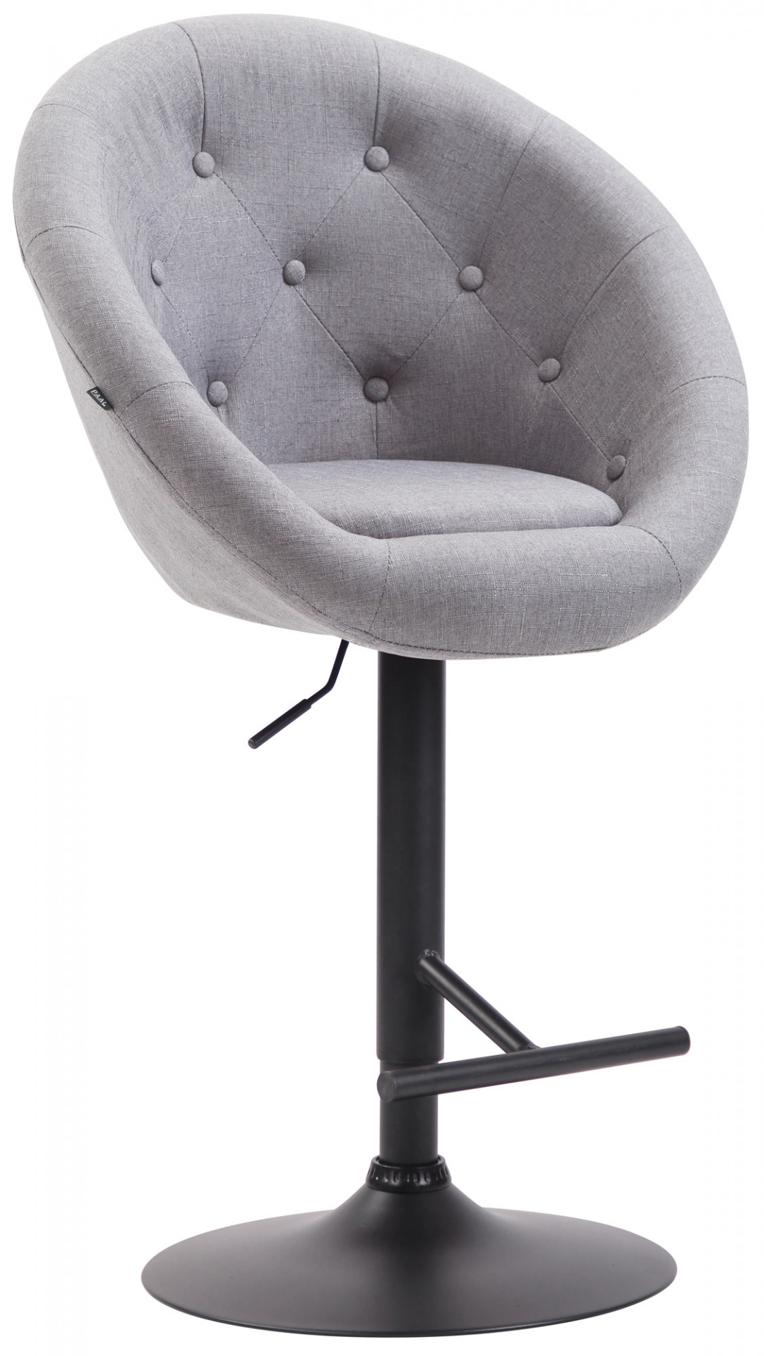 Barhocker London V2 Stoff schwarz, grau