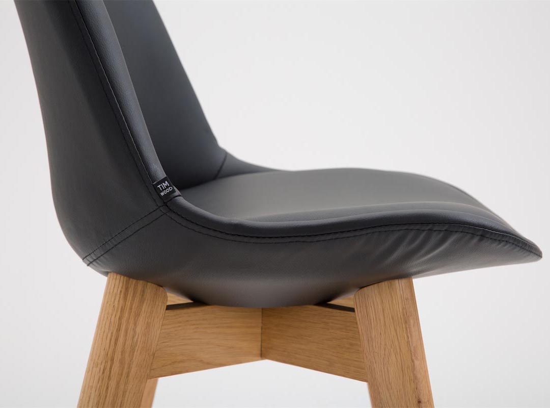 2er Set Barhocker Cannes Kunstleder Natura, schwarz