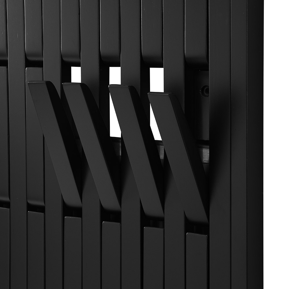 Garderobenpaneel QUEST Schwarz - 55 x 4 x 105 cm