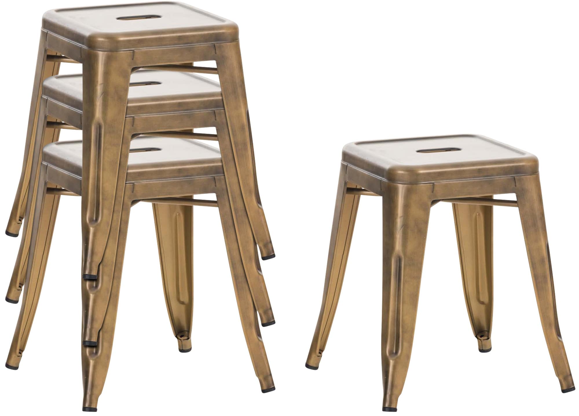 4er Set Hocker Armin, gold