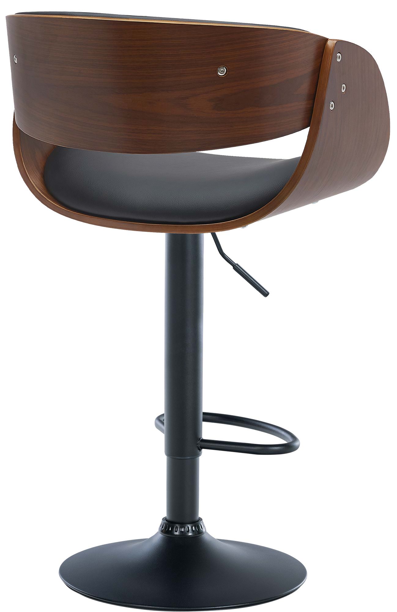2er Set Barhocker Portmore Kunstleder B, walnuss/schwarz