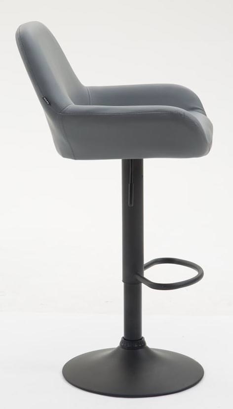 2er Set Barhocker Braga Kunstleder schwarz, grau