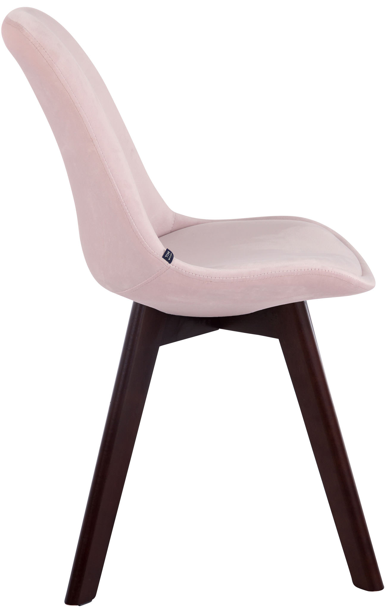 Besucherstuhl Borneo V2 Samt walnuss, pink