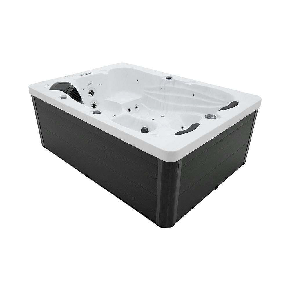 Outdoor Whirlpool mit Treppe und Thermoabdeckung SUNSET - 220 x 156 cm für 3 Personen