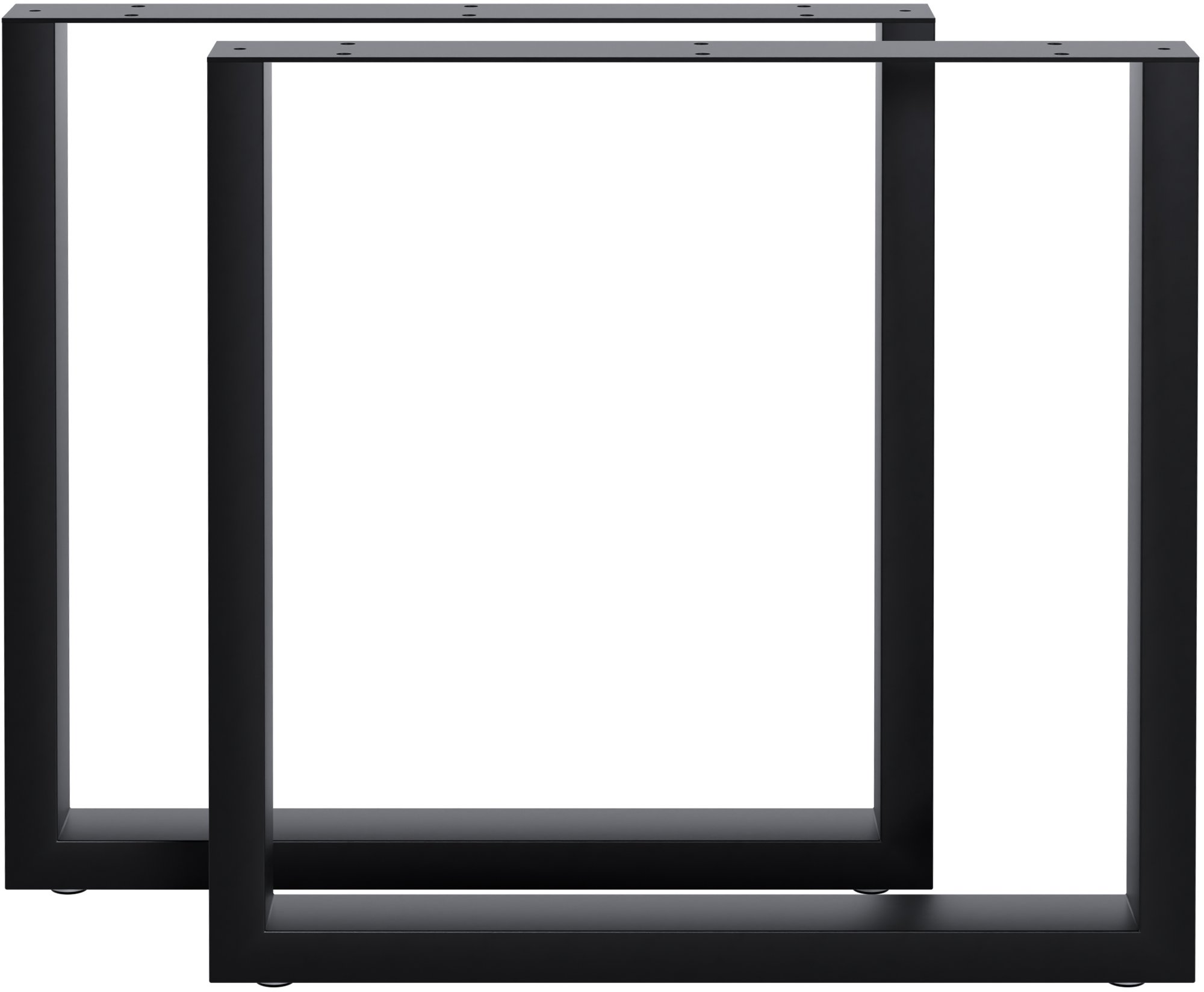 2x Tischbeine Ilkan, 70 cm, schwarz