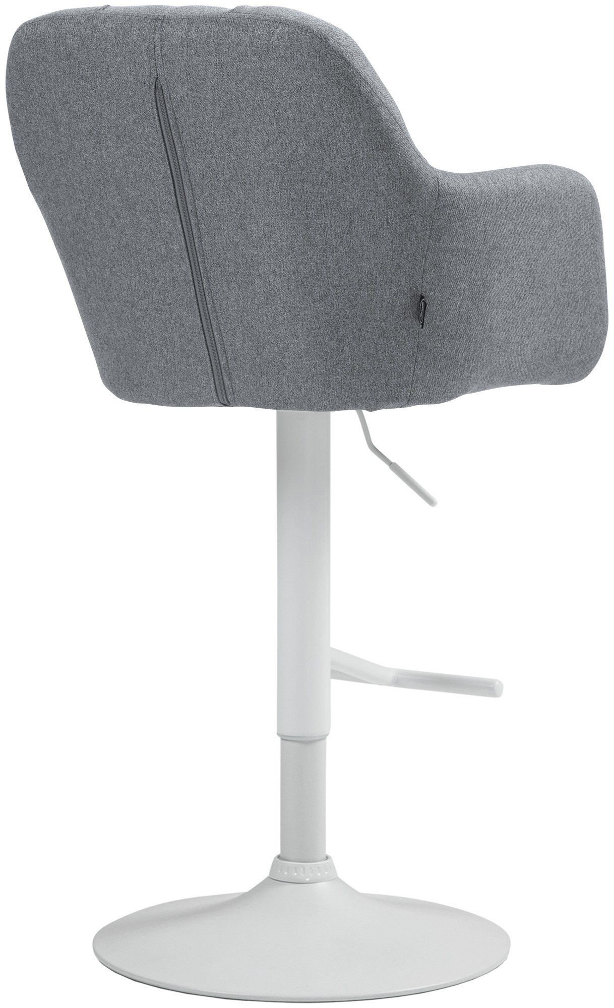 Barhocker Natoma Stoff weiß, grau