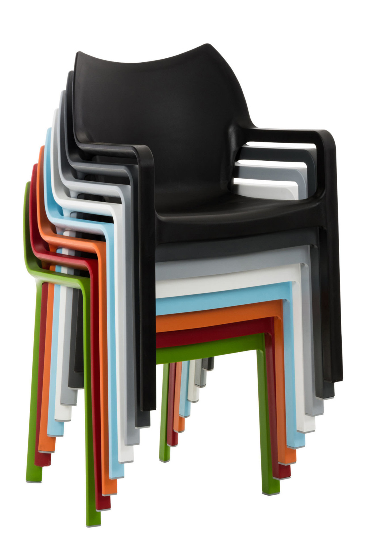 4er Set Stuhl Diva, dunkelgrau