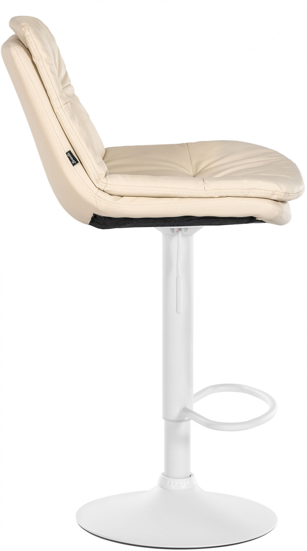 Barhocker Laurel Kunstleder weiß, creme