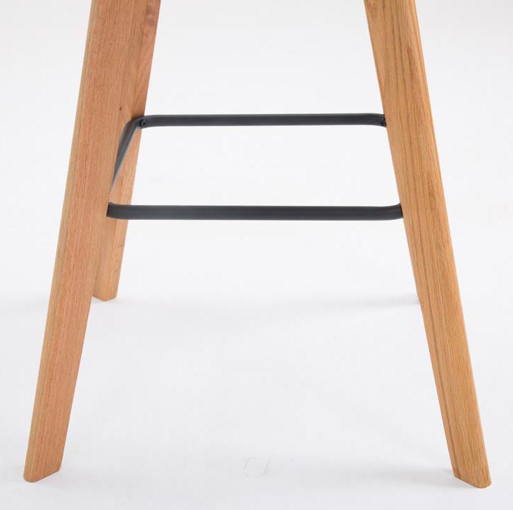 2er Set Barhocker Metz Kunstleder natura, grau