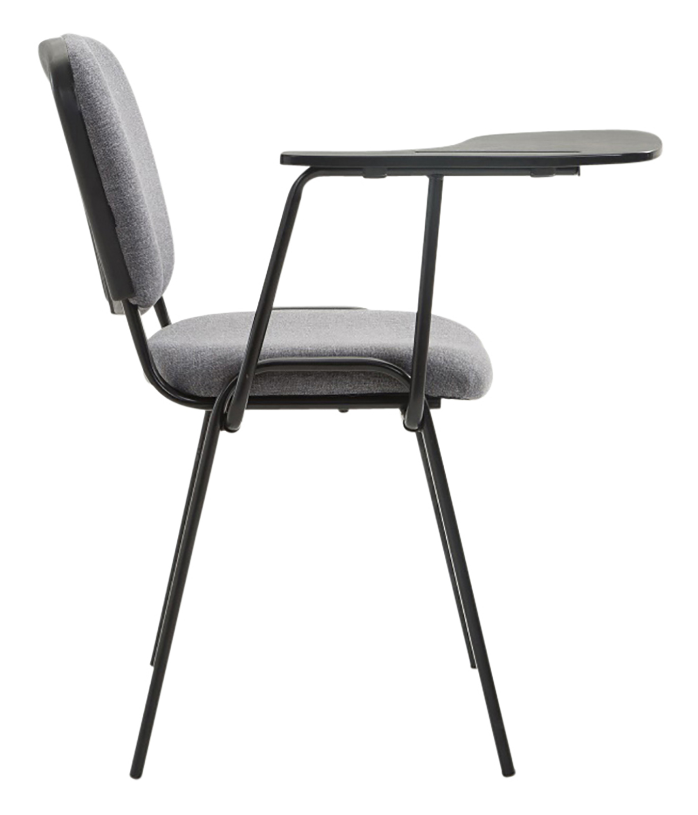 4er Set Stühle Ken mit Klapptisch Stoff, grau