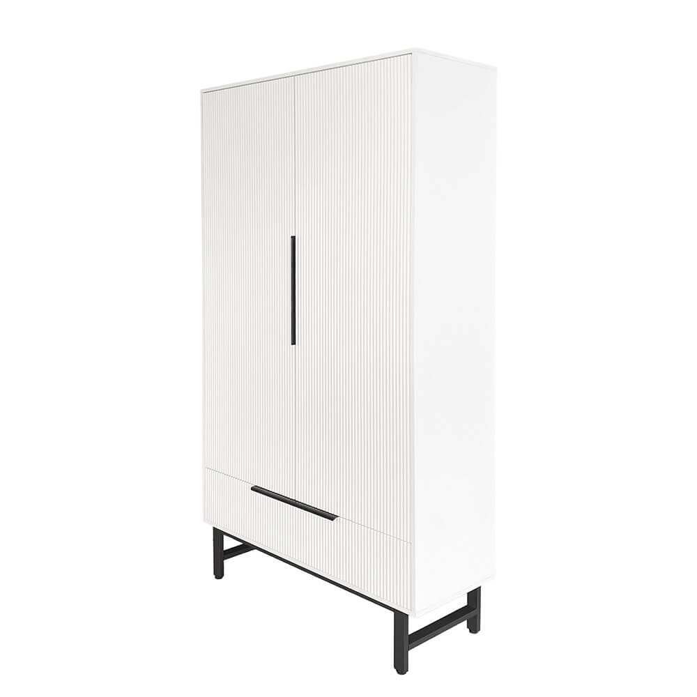 Kleiderschrank NYLA Weiß - 100 x 200 cm