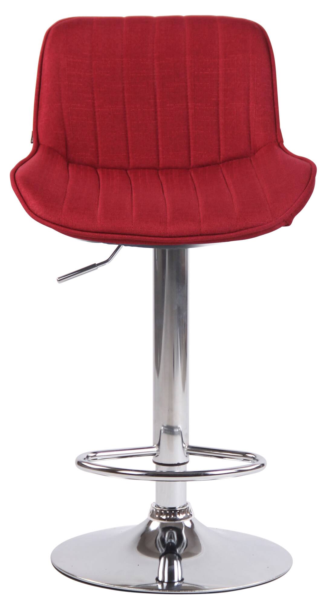 2er Set Barhocker Lentini Stoff chrom, rot