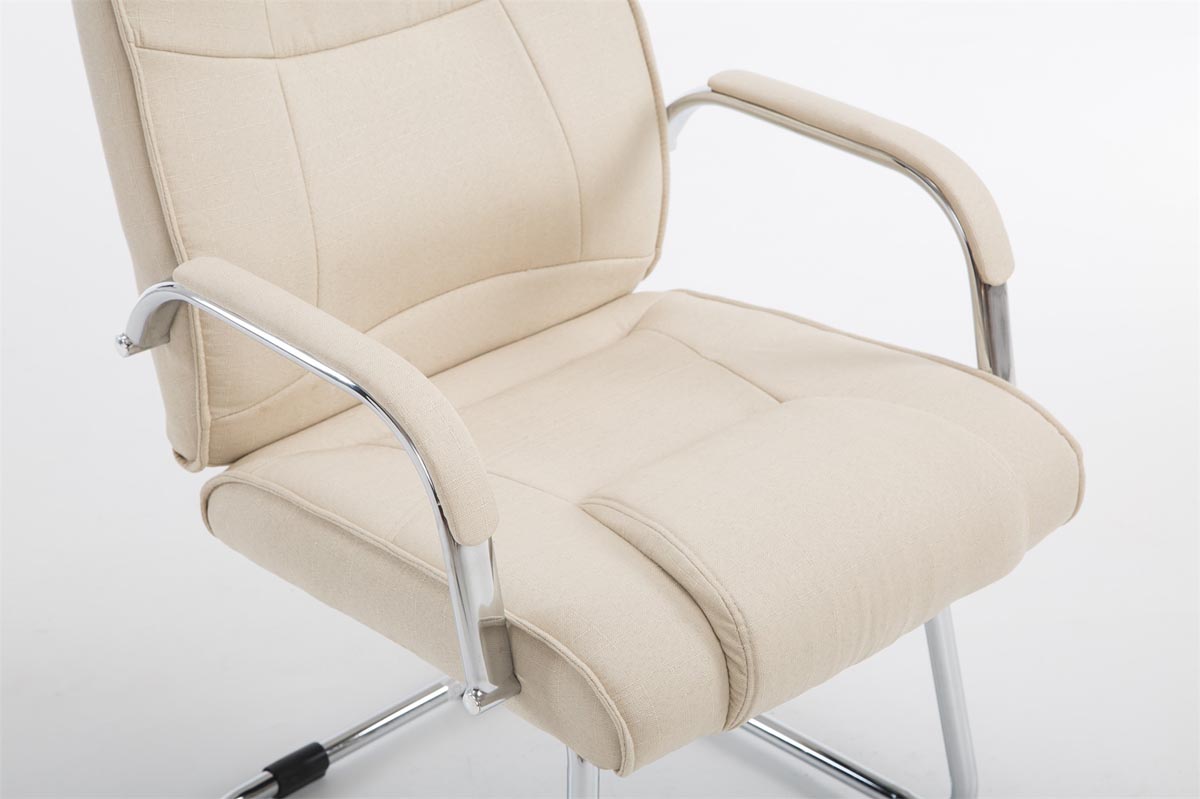 Besucherstuhl Attila Stoff, creme