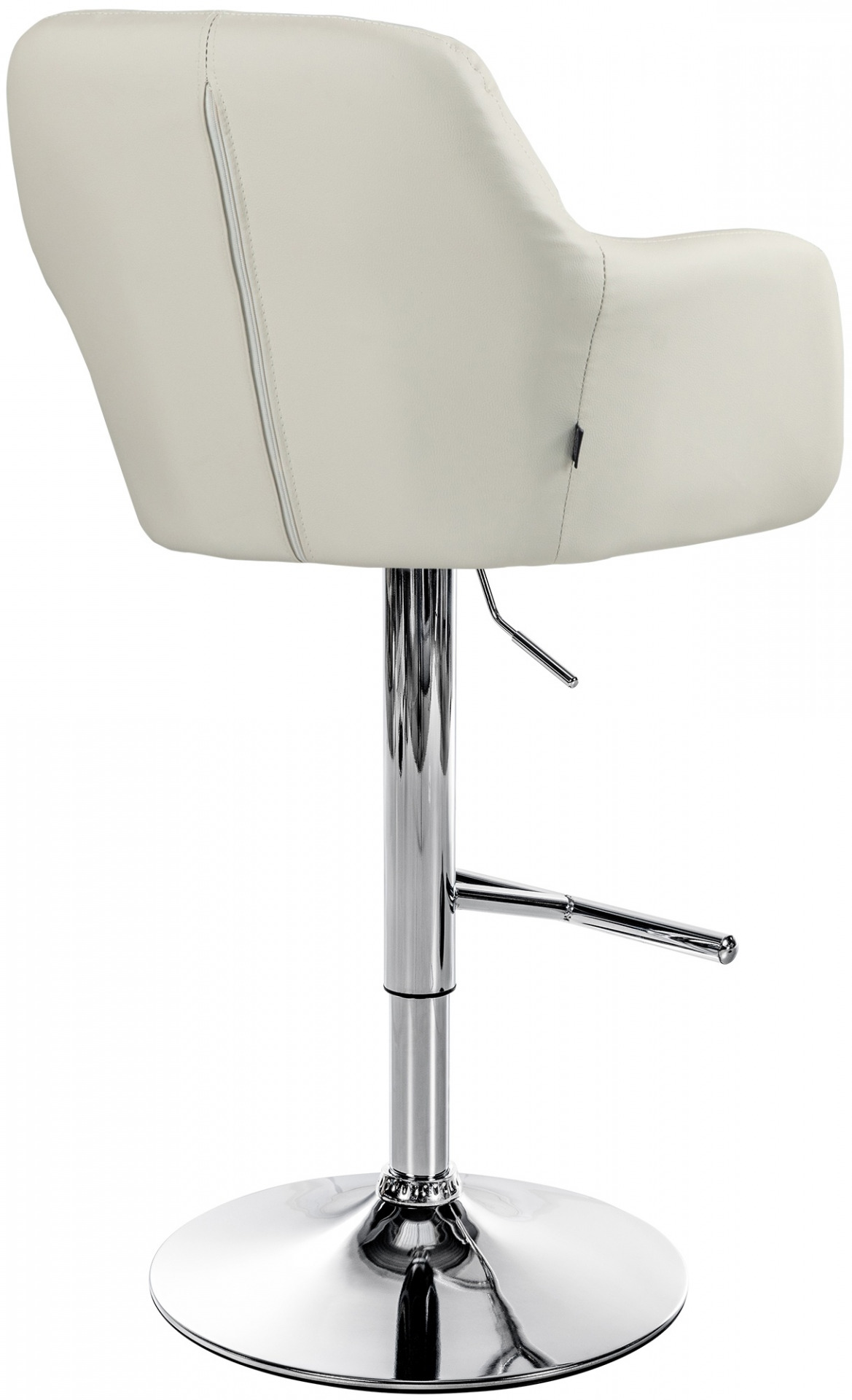 Barhocker Natoma Kunstleder chrom, creme