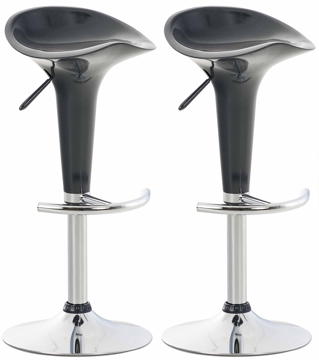 2er Set Barhocker Saddle, grau