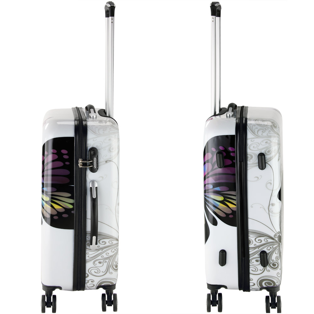 Hartschalenkoffer-Set Butterfly 3-tlg Polycarbonat