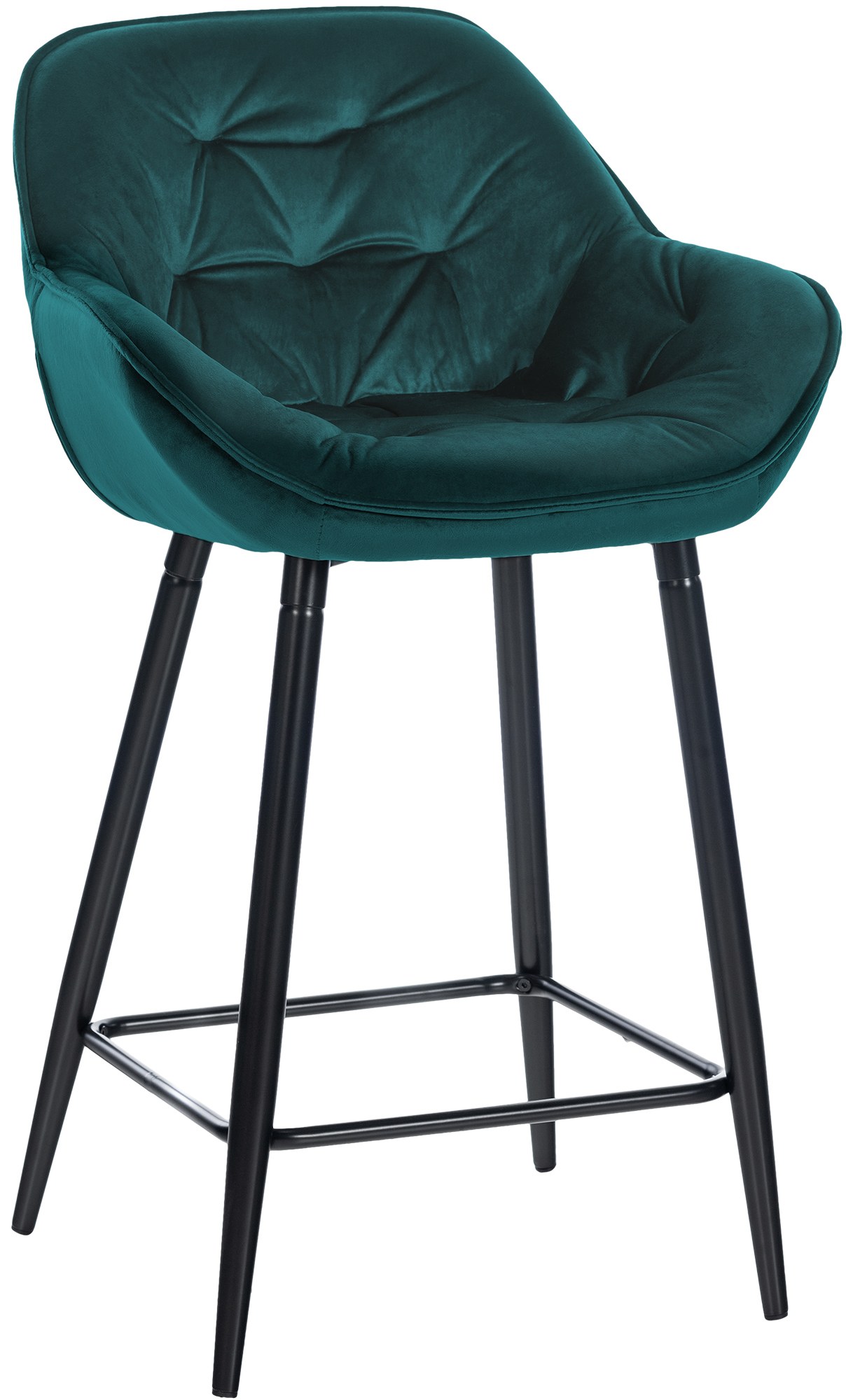 Barhocker Gibson 76 Samt, dunkelgrün