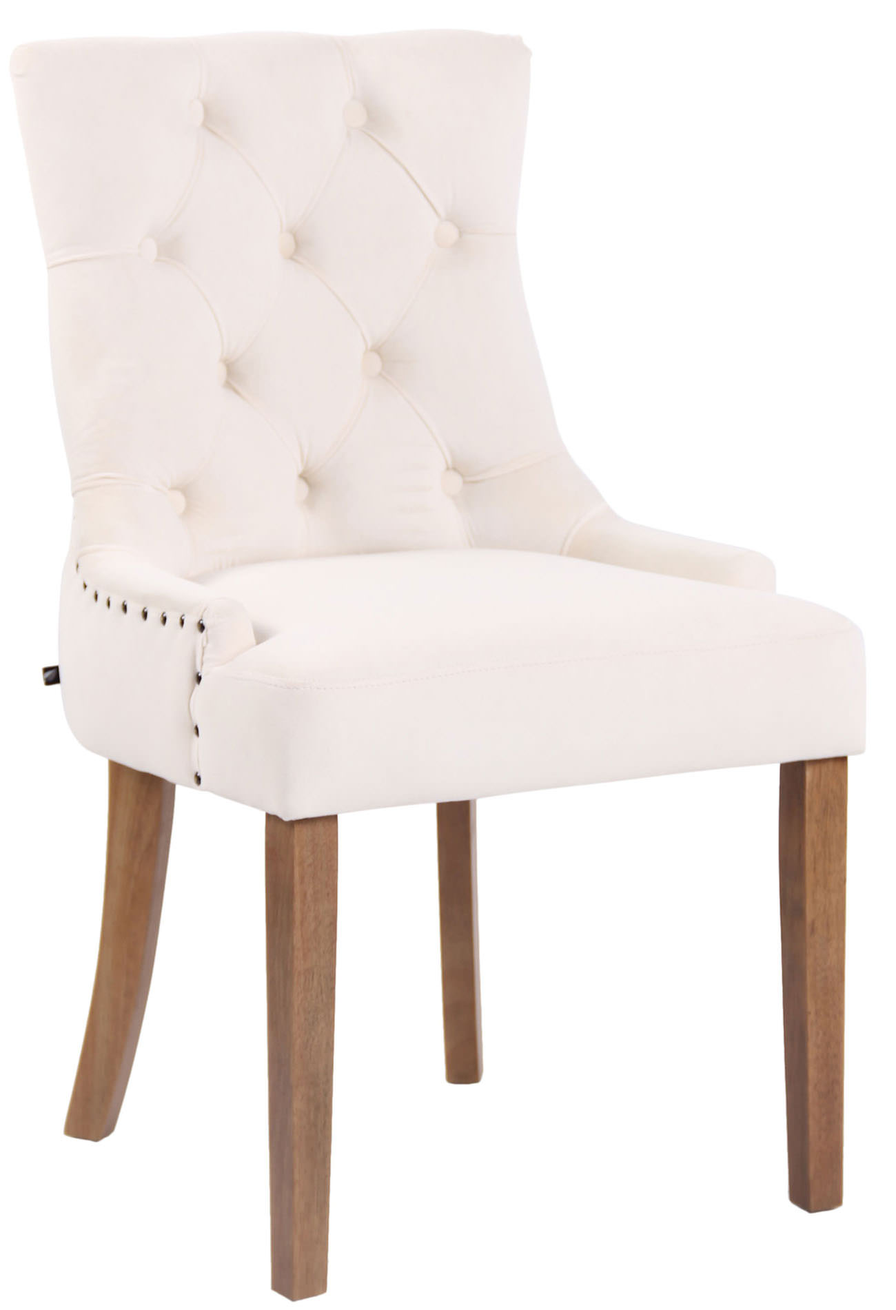 Esszimmerstuhl Aberdeen Samt antik-hell, creme