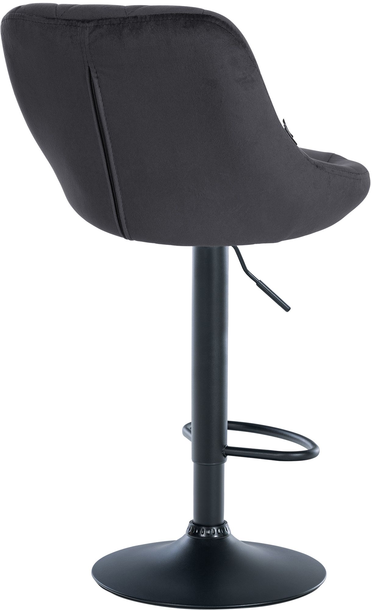 Barhocker Lazio Samt schwarz, dunkelgrau